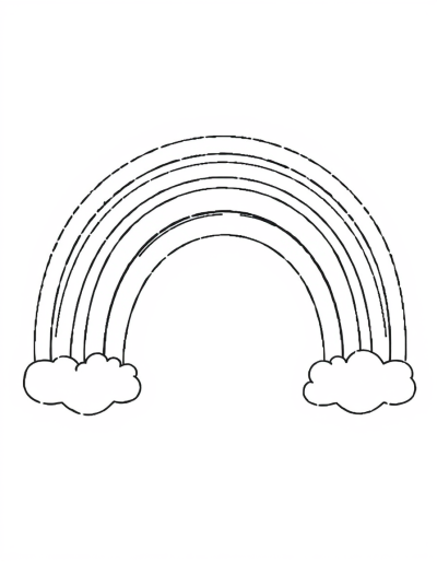 Color A Traditional Rainbow Design