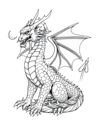 Hypnotic Optical Illusion Dragon Artwork