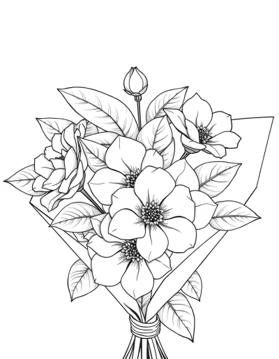 A Bundle Of Camellia Flowers