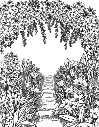 A Beautiful Garden Bursting With Plants