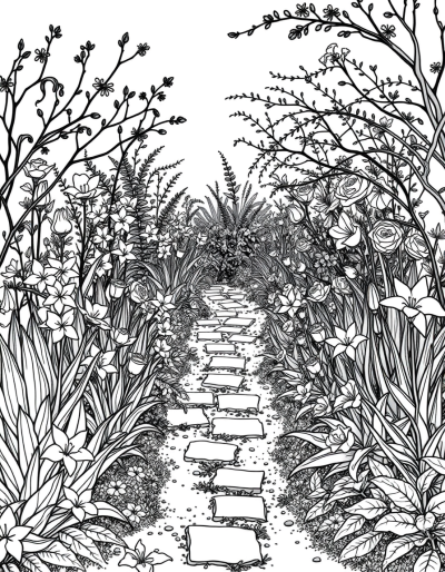 A Peaceful Garden With Fragrant Flowers