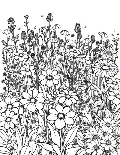 A Garden Of Flowers Without Color