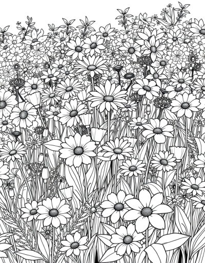 An Array Of Flowers In Shades Of Gray