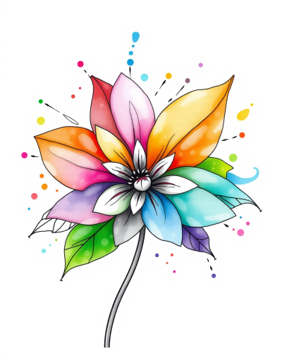 Elegant And Colorful Watercolor Flower Arrangements