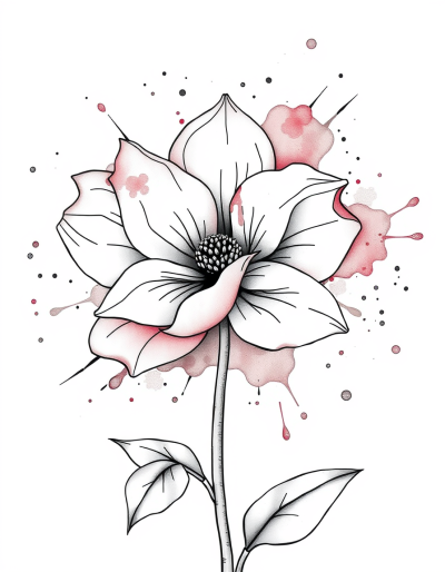 Vibrant Blooms With Delicate Splashes