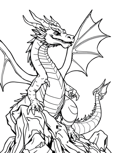 Majestic Dragon Flying High