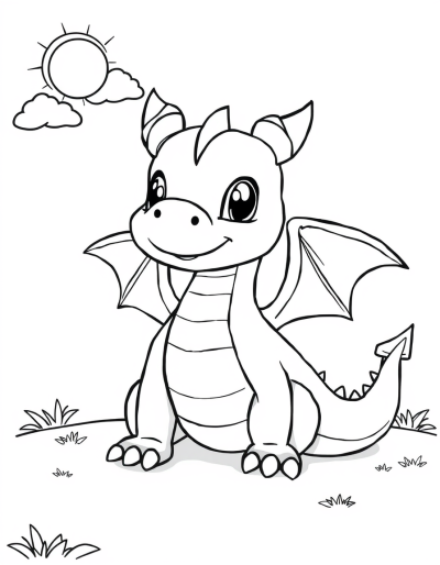 Baby Dragon Enjoying A Sunny Day