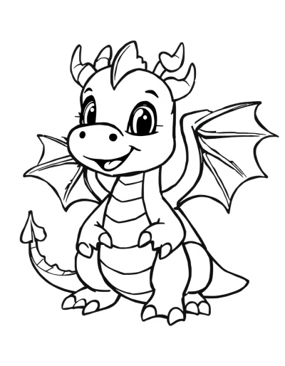 Friendly Baby Dragon Making Friends