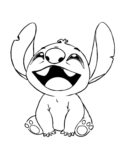 Baby Stitch Laughing With Joy