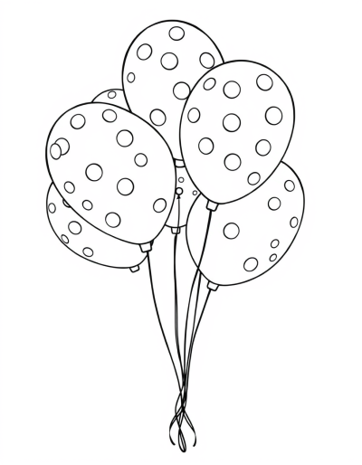 Decorate The Balloons With Polka Dots
