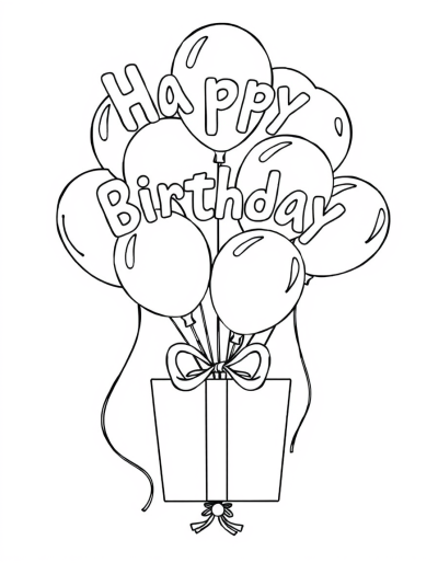 Decorate The Birthday Balloons With Colors