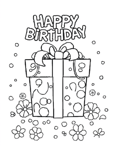 Fill In The Colors Of The Birthday Banner