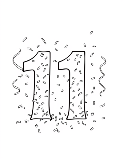 Add Confetti To The Number Eleven