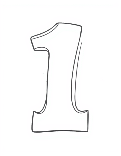 Color The Number One Red