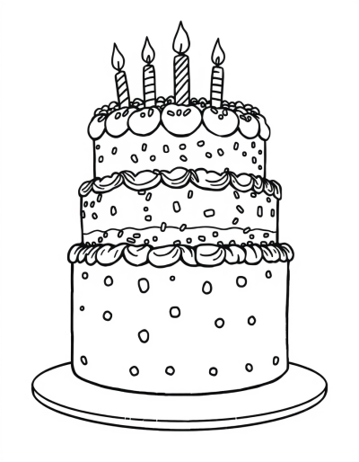 A Birthday Cake With Sprinkles