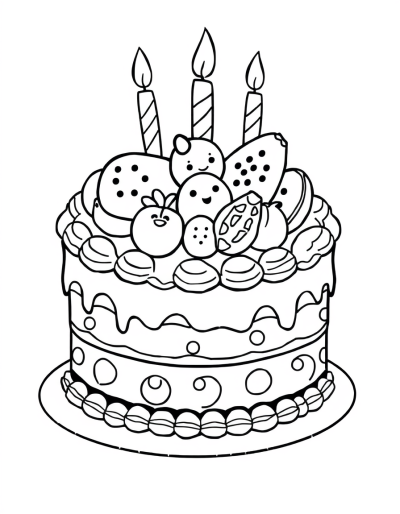 A Cake With Fruit Toppings