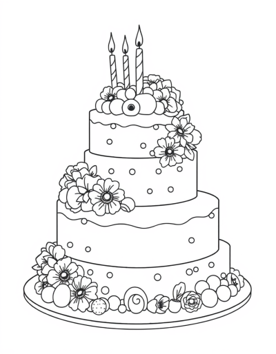 Exquisite Wedding Cake With Edible Flowers