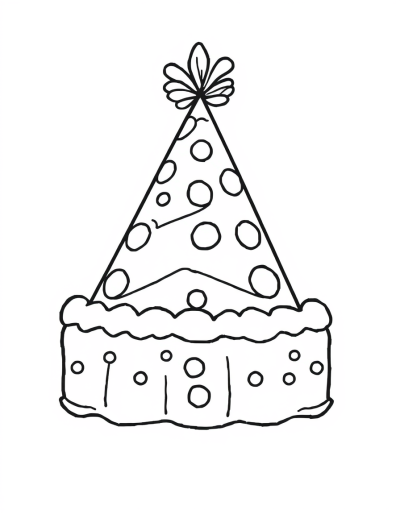 Color The Birthday Hat With Neon Colors
