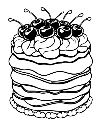 Layers Of Whipped Cream And Cherries