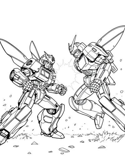 Bumblebee And The Enemy Duel In A Fierce Competition