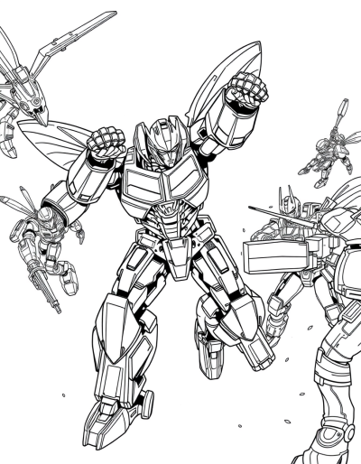 Bumblebee Fights Off Multiple Enemies