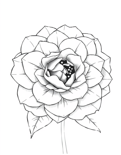 Detailed Bloom With Layered Petals