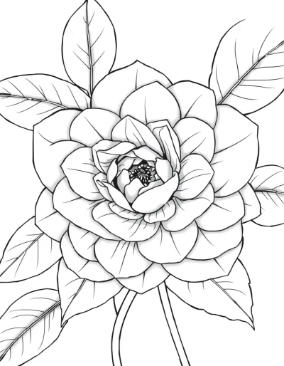 Exquisite Camellia With Multiple Layers