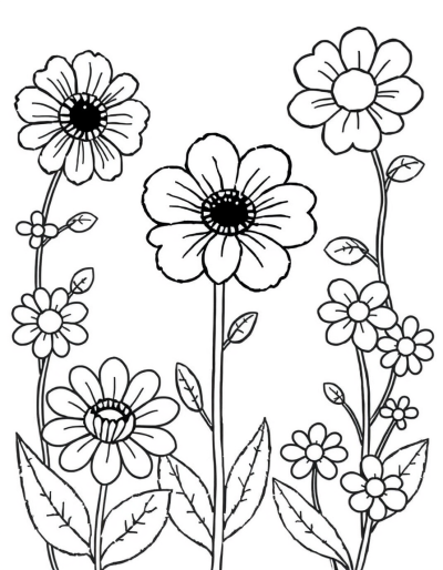 Charming Kawaii Flower Borders