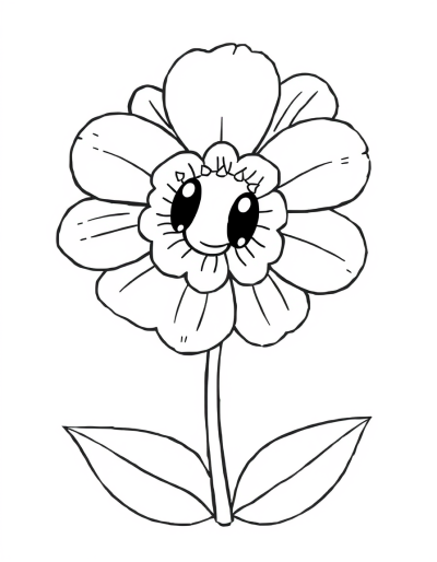 Whimsical Cartoon Flower Characters
