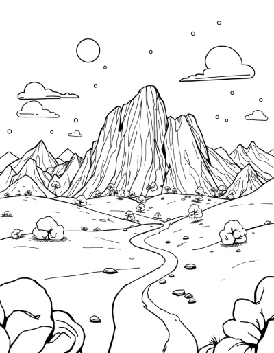 A Psychedelic Cartoon Landscape