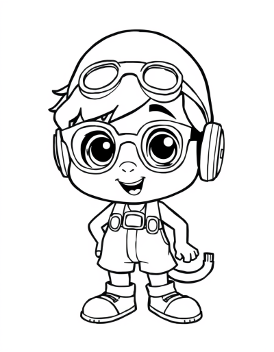 A Vintage Cartoon Character In Retro Style