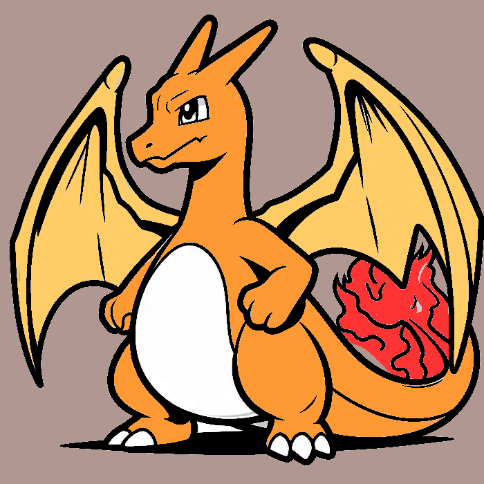 Cartoon Charizard online Coloring