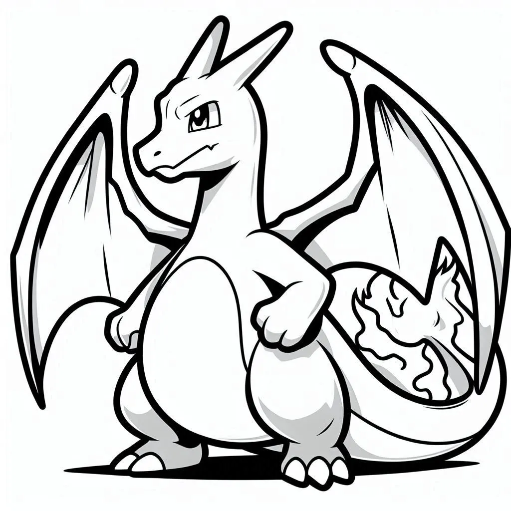 Cartoon Charizard Coloring Pages