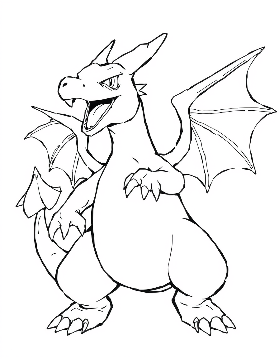 Charizard Coloring Pages Easy