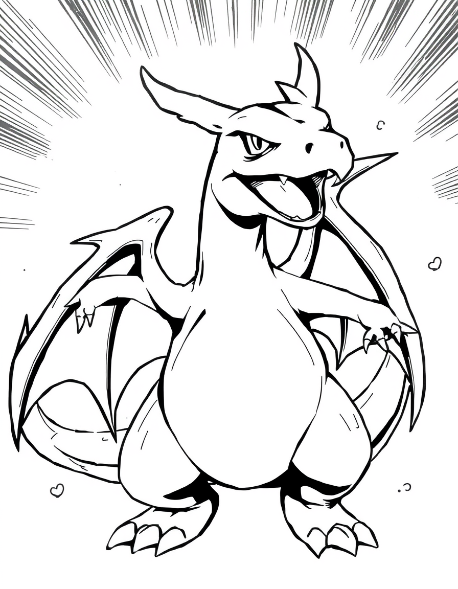 Cute Charizard Coloring pages