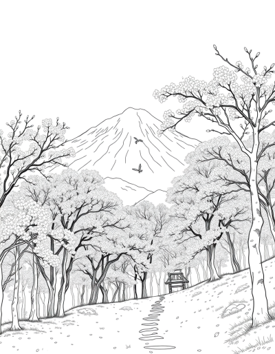 Tranquil Scene In Black And White