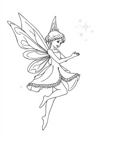 Colorful Christmas Fairy Twirling Gracefully
