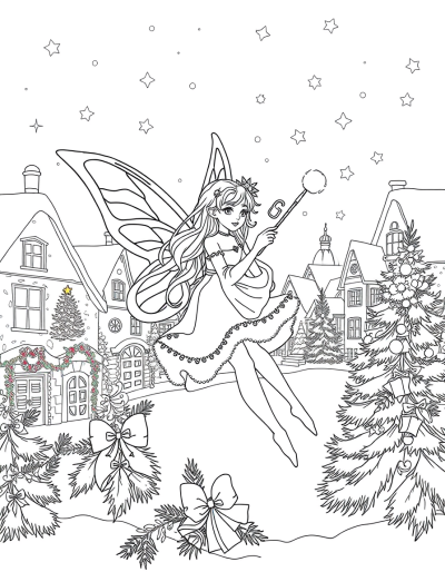Dreamy Christmas Fairy Painting The Town In Festive Colors