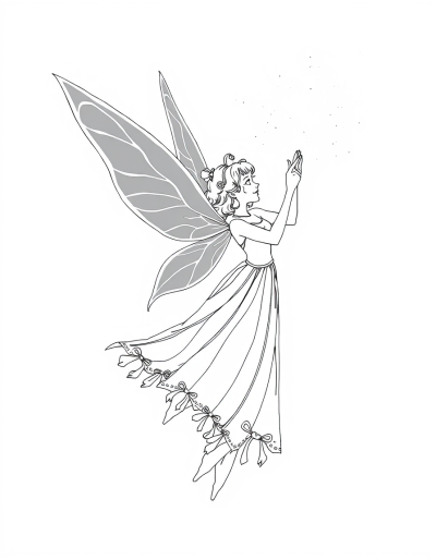 Radiant Christmas Fairy Bringing Light To The Dark Night