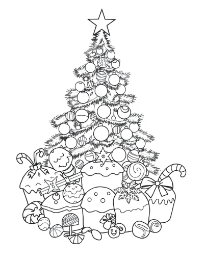 Paint The Christmas Tree Trunk Brown