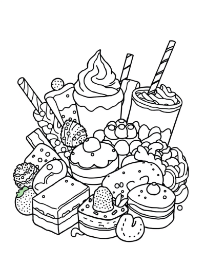 Colorful Spread Of Dessert Options