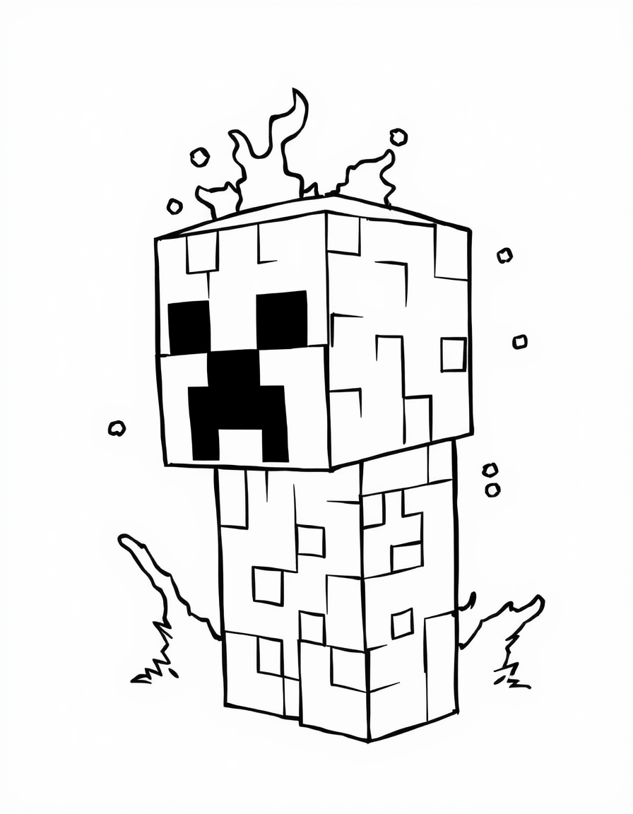 Explosive Creeper In Minecraft