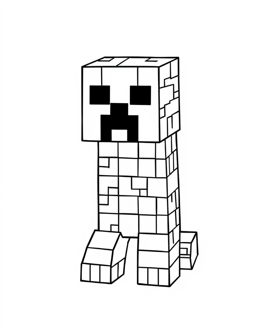 Pixelated Creeper In Minecraft