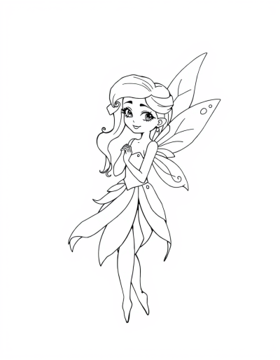 Graceful Fairy With Flowing Gown