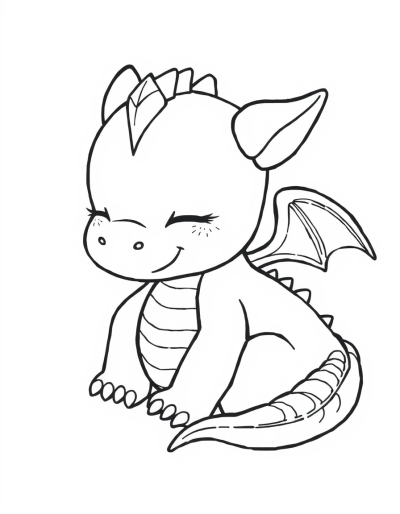 Adorable Baby Dragon Sleeping Peacefully