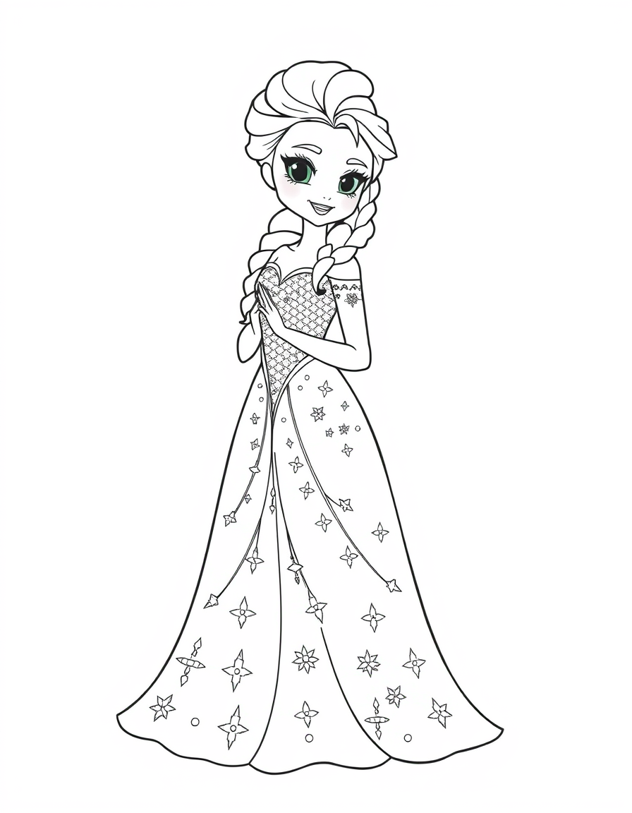 Elsa In Her Sparkly Gown