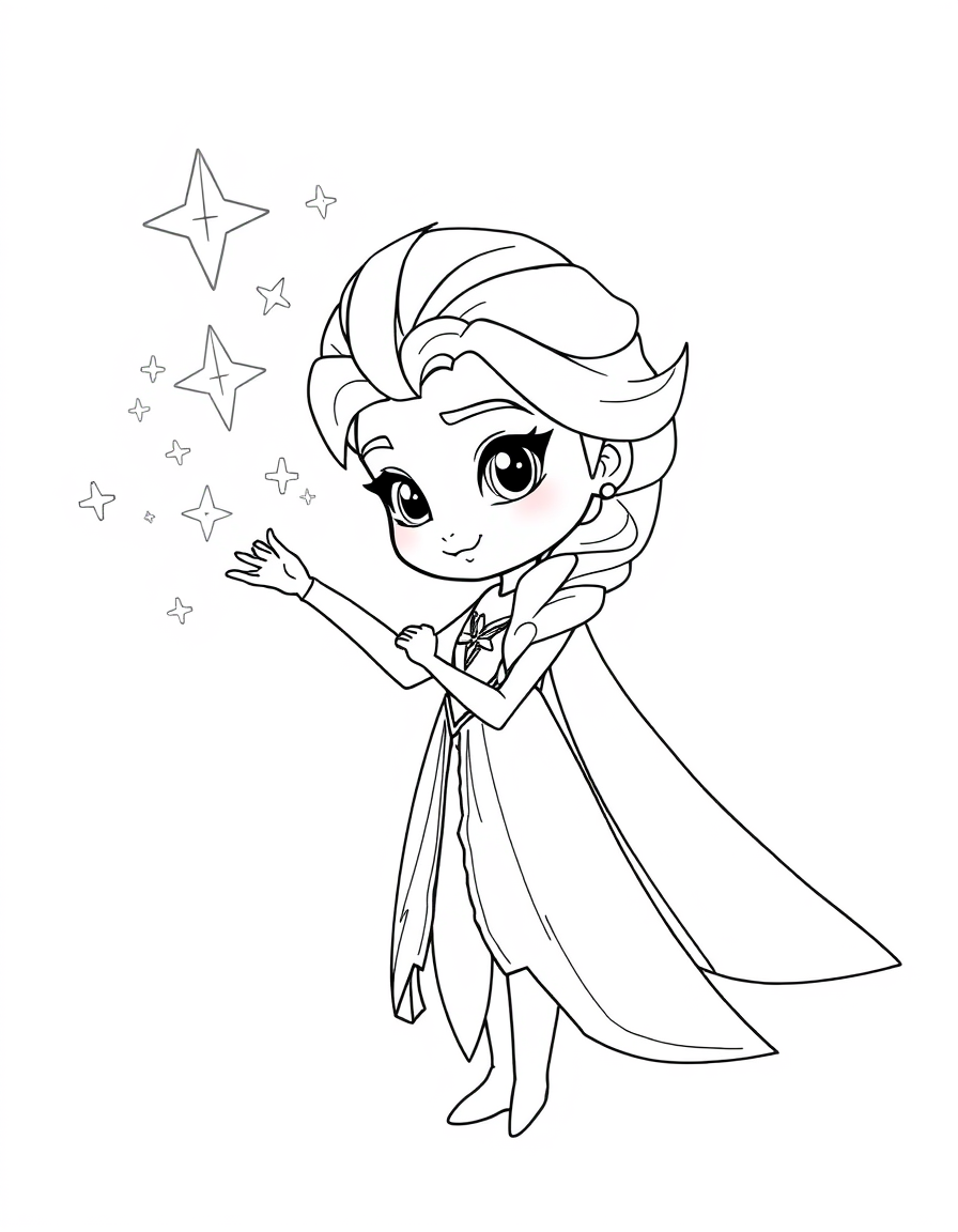 Elsa Using Magical Ice Powers