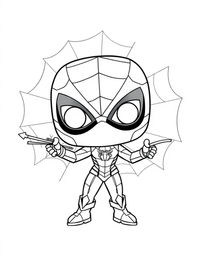 Spider Girl With Her Web Shooters