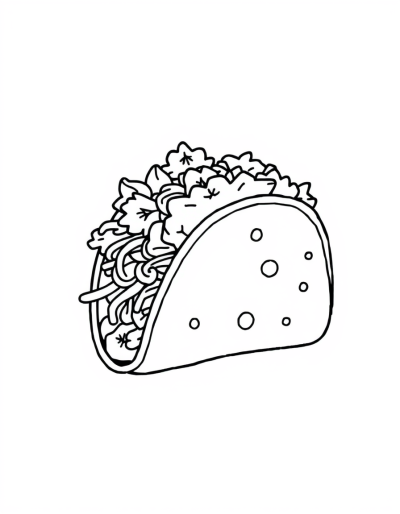 Color The Cute Taco