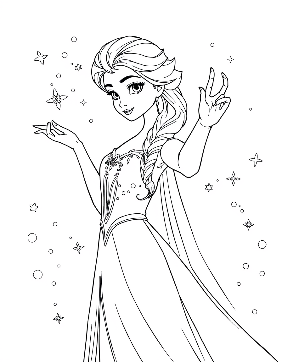Detailed Elsa Creating A Blizzard